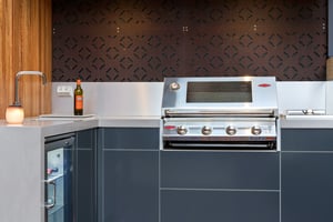 Beefeater Signature 3000SS Matte Steel Grey Corian Ash Concrete Outdoor Kitchen Ascot Vale 4 (Custom)